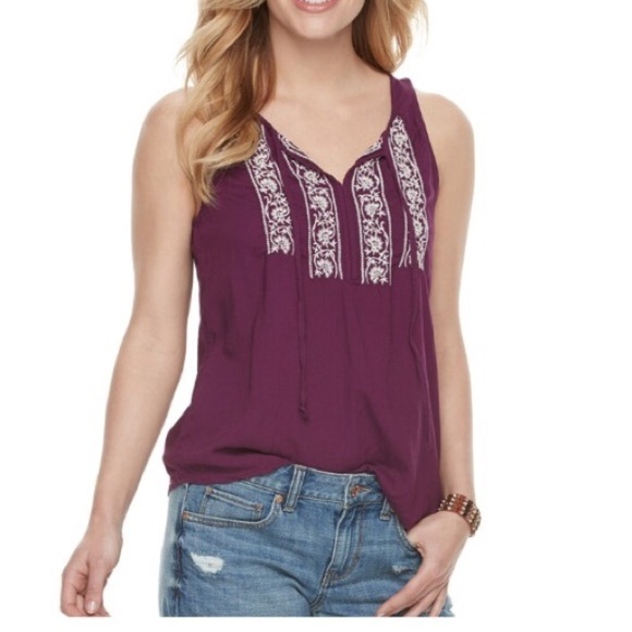 SONOMA Goods for Life Challis Tank Petite large - Picture 3 of 15